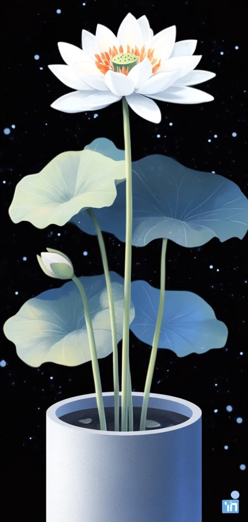 Luminous Cool-Toned Landscape - Minimalism