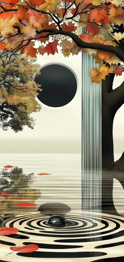 Vibrant Silhouette Contrast - Modernism