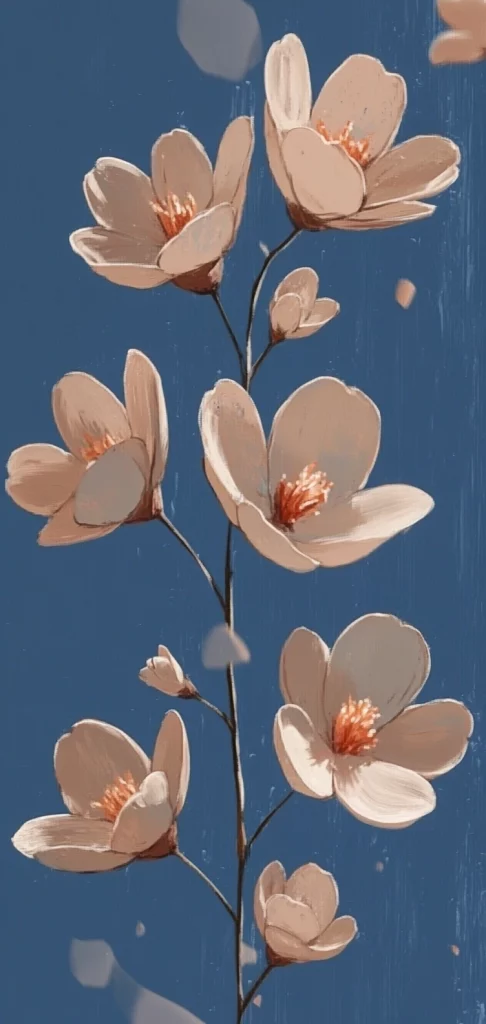 Muted Blue Autumn Charm - Warm Tone