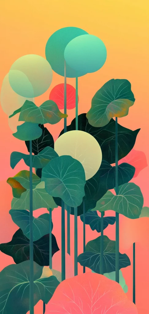 Vibrant Geometric Landscapes – Pop Art
