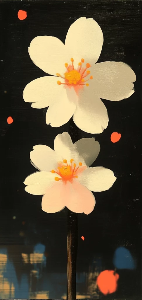 Contrasting Floral Reflections - Modernism