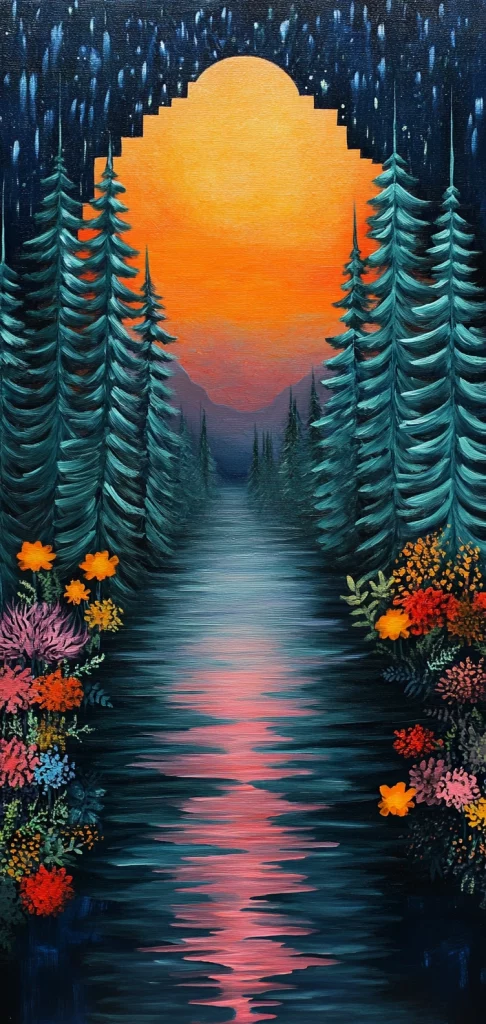 Vibrant Reflection Gradient - Fluorescent Effect