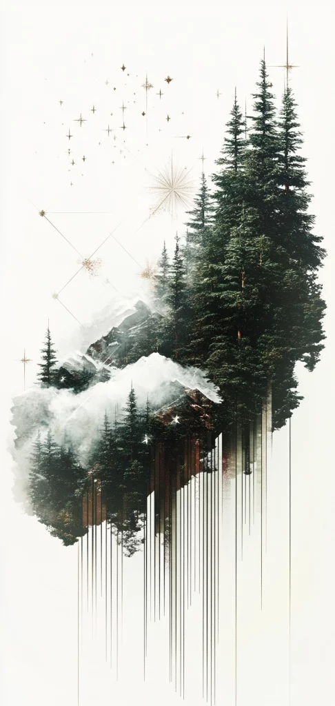 Soft Gradient Forest Imagery - Modernism