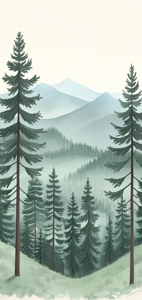 Cool Earth Tones - Watercolor