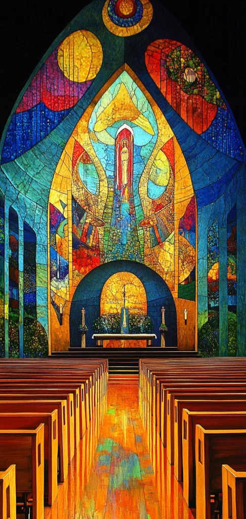 Vivid Stained Glass Tones - Modernism
