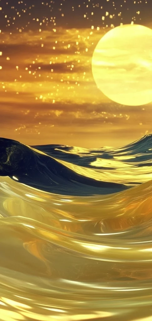 Golden Light Reflections - Warm Tone