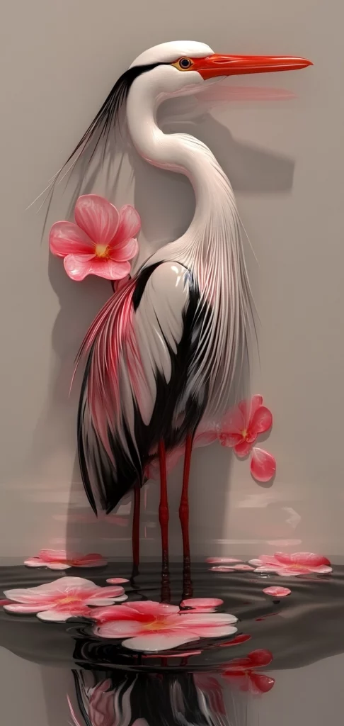 Glossy Black-Red Flow – Modernism