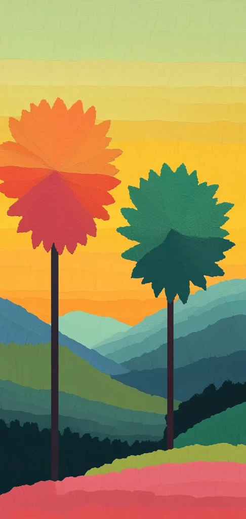 Geometric Shapes with Bold Colors - Illustration