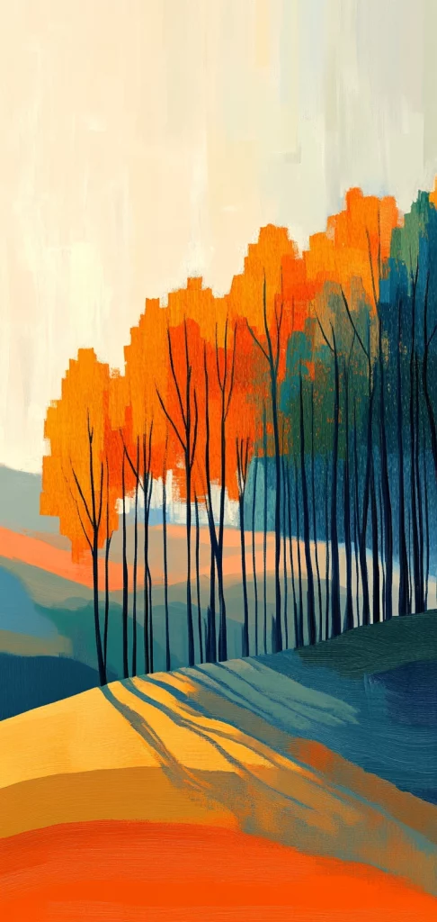 Vibrant Autumn Reflections - Oil Painting