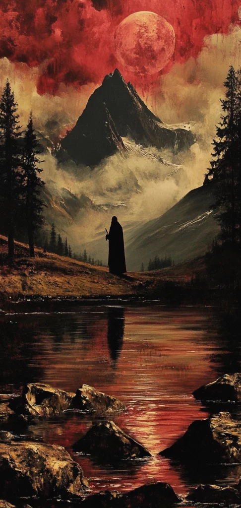 Red Dominant Noir Landscape - Natural