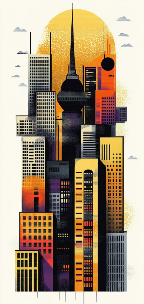 Geometric Gradient Montage - Abstract Art