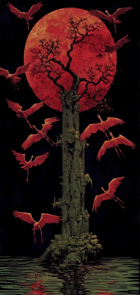 Dark Red Dreamscape - Surrealism