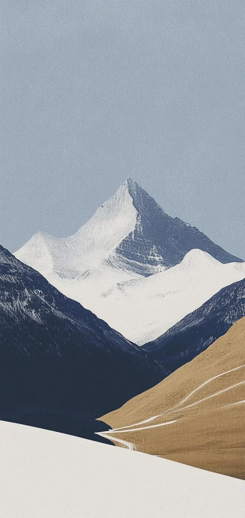 Muted Blue and Beige Contrast - Modernism