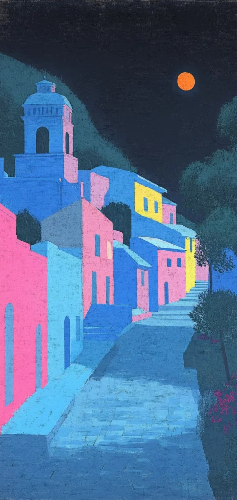 Neon Nightscape Contrast - High Contrast