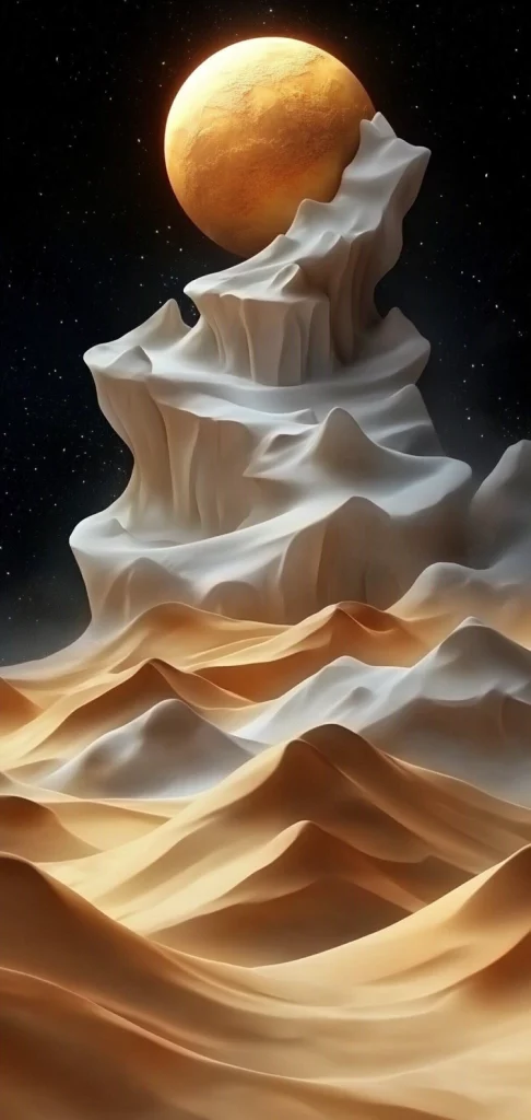 Surreal Textural Elegance - 3D Rendering