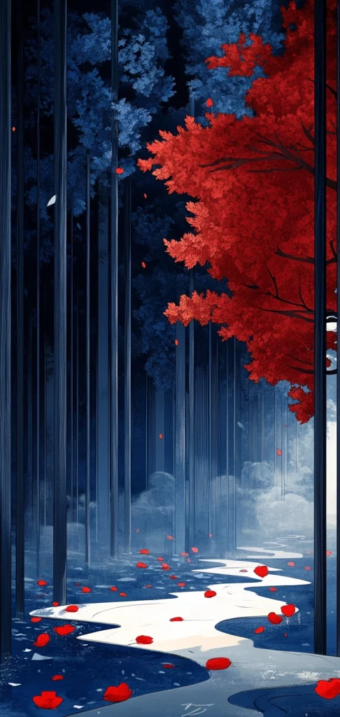 Bold Red Blue Contrasts - Eastern Traditional