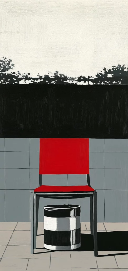 Minimalist Red Black Contrast - Modernism