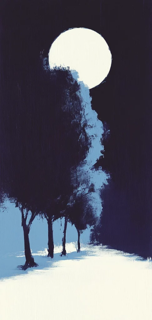 Dark Blue Silhouette Contrast - High Contrast