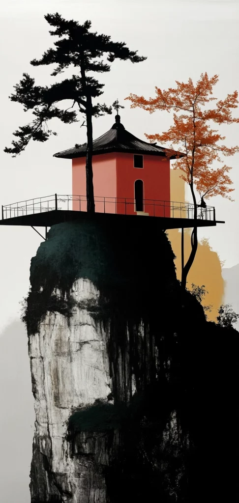 High Contrast Tree Silhouette - Minimalism