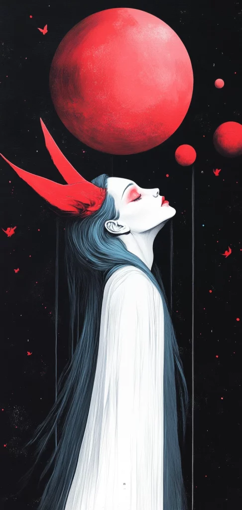 Monochrome Red Contrast - Surrealism