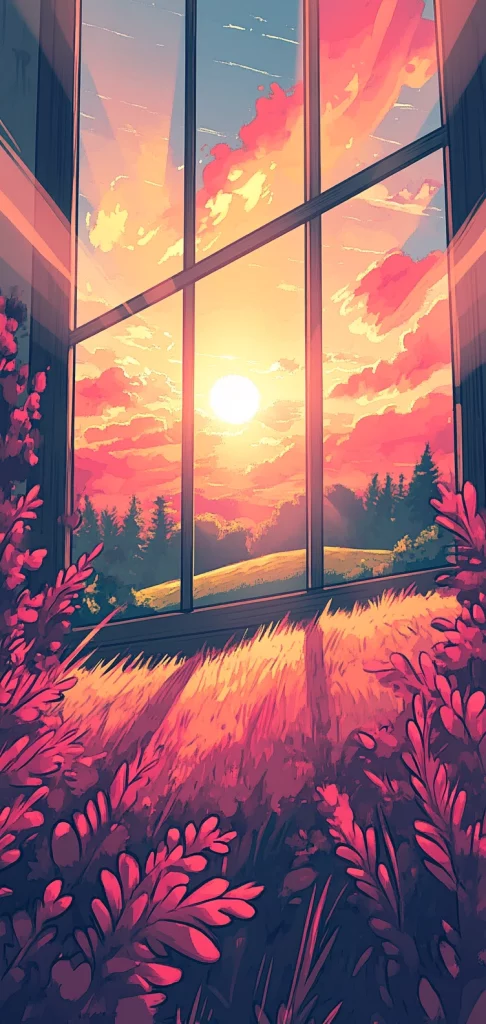 Vibrant Sunlit Landscapes - Illustration