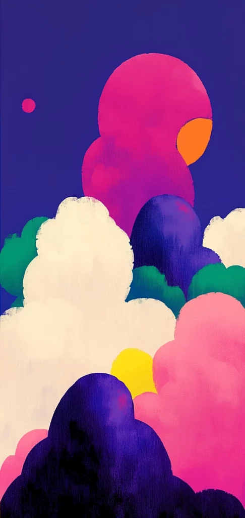 Vibrant Neon Contrast - Abstract Art