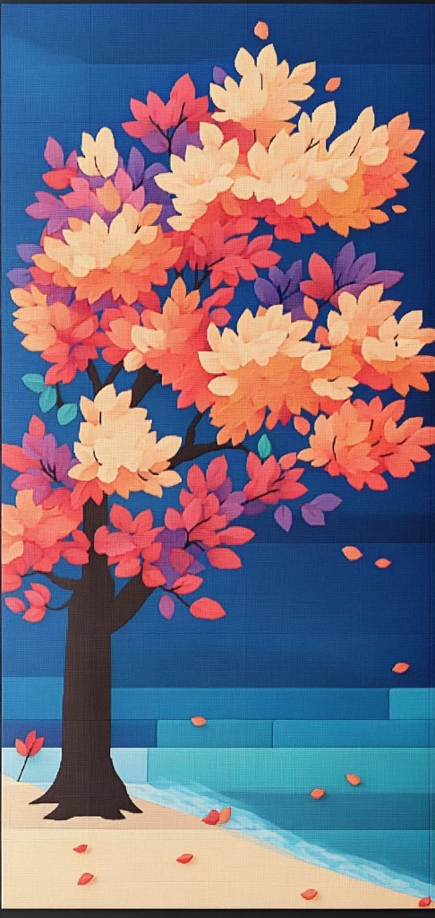 Vivid Nature Hues with Sharp Lines - Natural