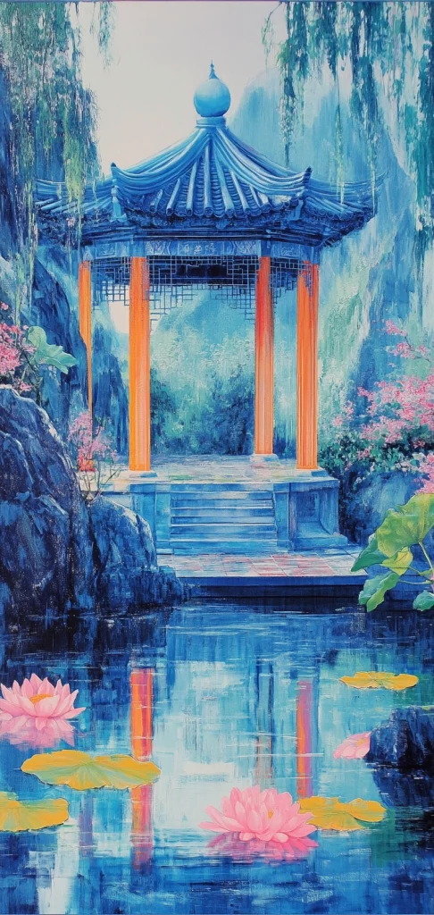 Vibrant Color Play and Reflection - Surrealism