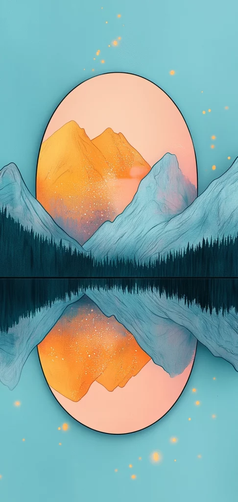 Teal Tone with Golden Accents - Modernism