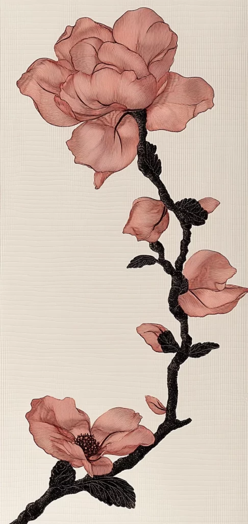 Sepia Ink and Soft Linework - Eastern Traditional