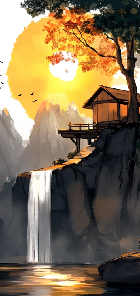 Warm Tone Landscape Impressionism - Eastern Traditional