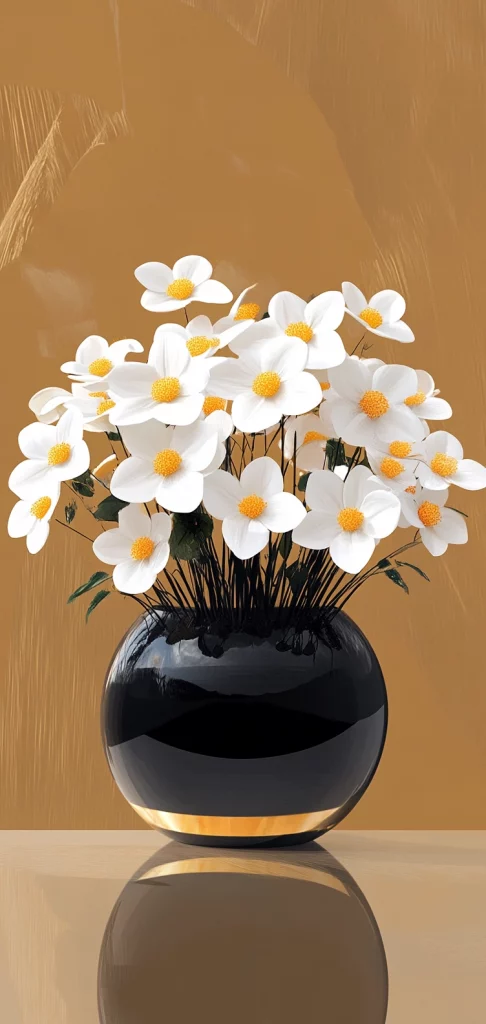 Golden Blooms Vertical Play - High Contrast