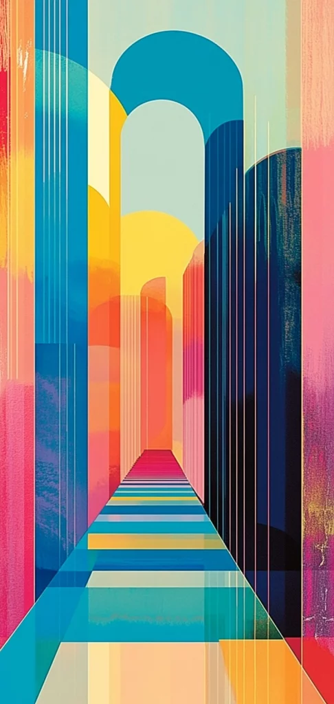 Vivid Gradient Composition - Surrealism