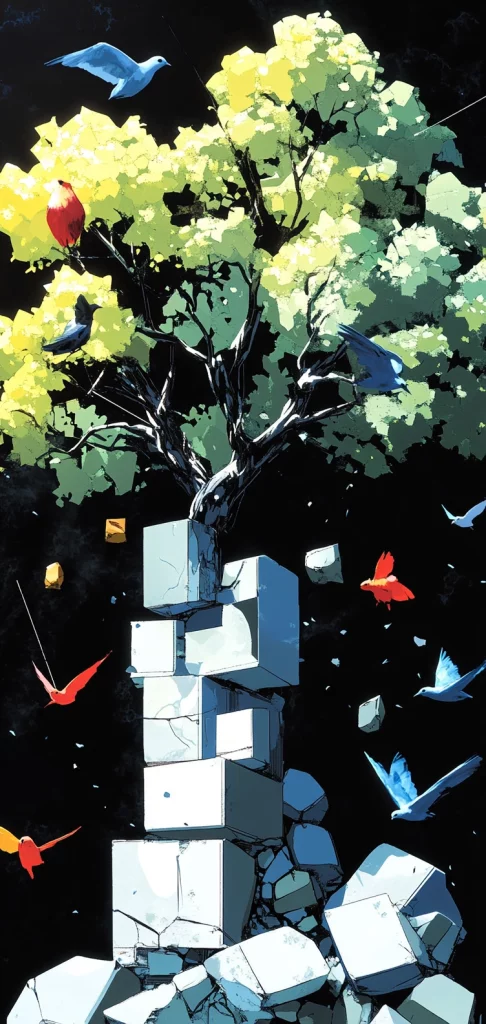 High Contrast Geometric Landscape - Modernism