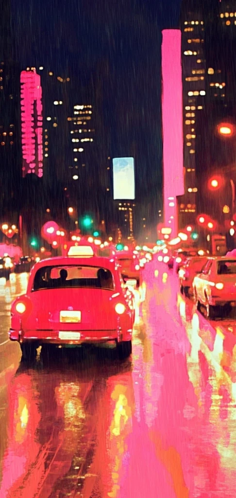 Vivid Neon Reflections - Pop Art