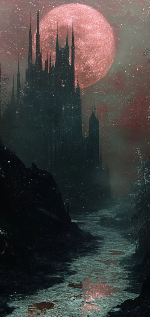 Iridescent Gothic with Prismatic Night Glow Noise Effect Midjourney style sref code