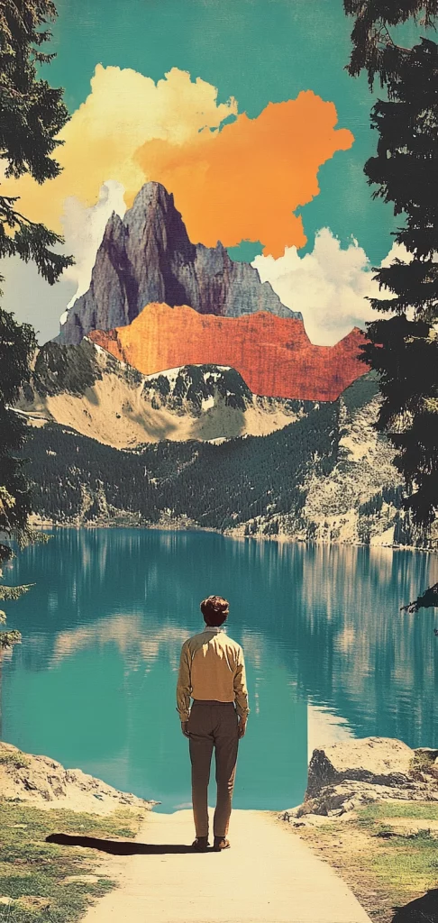 Vivid Landscape Collage - Surrealism