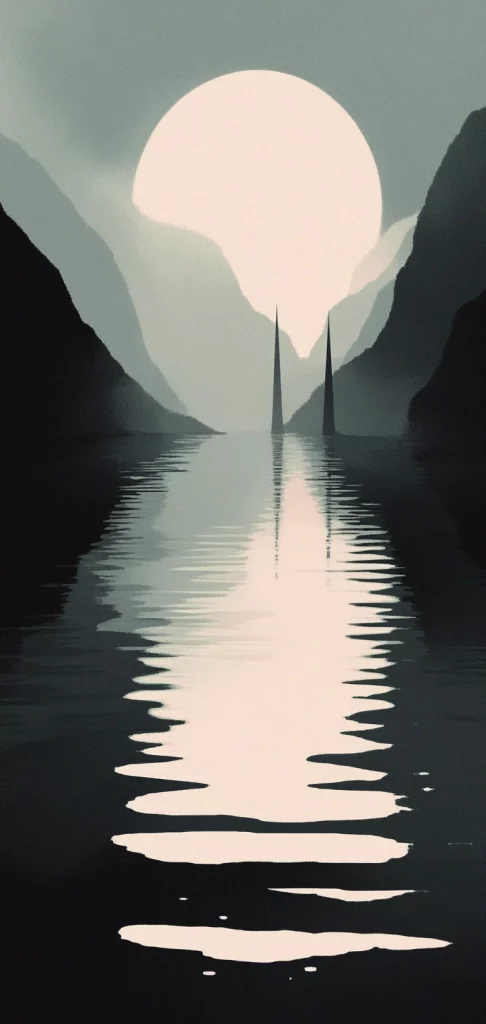 Contrasting Silhouette Landscapes - Illustration