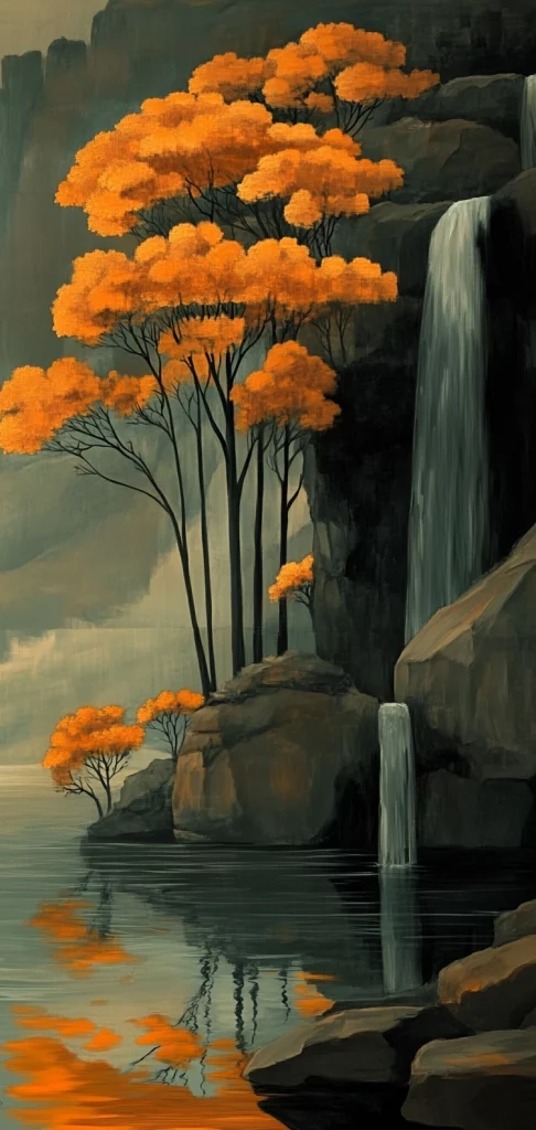 Sunlit Shadows with Orange Highlights - Warm Tone