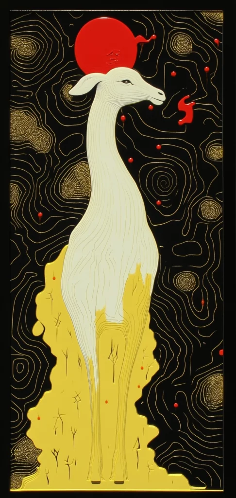 Gold and Red Contrast - Minimalism