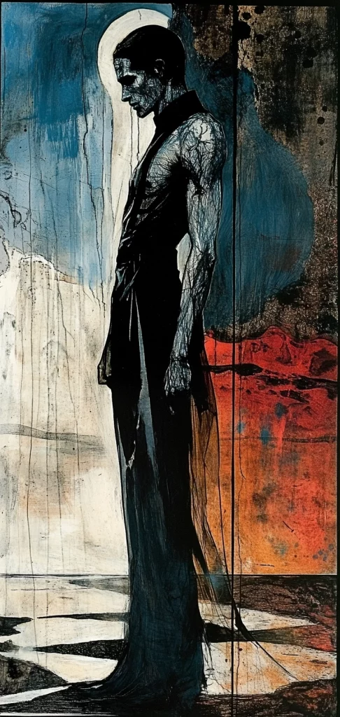 Moody Contrast Ink Expressions - Ink Painting