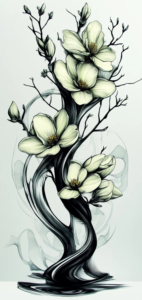 Black White Fusion Art - Monochrome