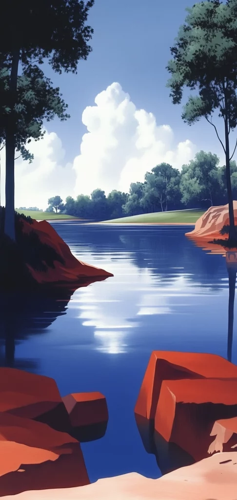 Scarlet Blue Contrast - Surrealism