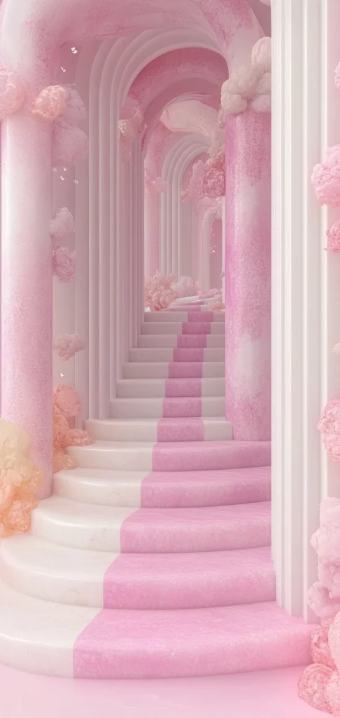 Soft Pink Dreamscape – Pastel Palette