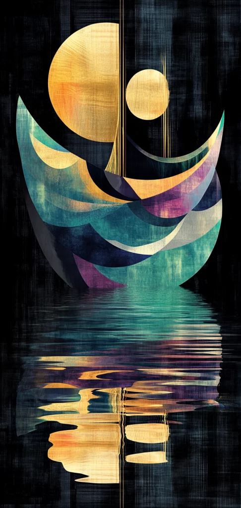 Nightscape Geometric Illusion - Abstract Art