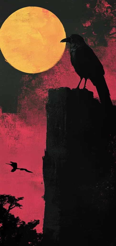 Silhouetted Figures with Red Tones - Silhouette