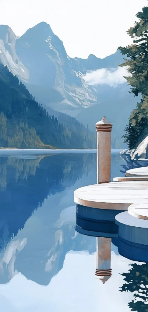 Blue Scenic with Textural Nuance - Realism