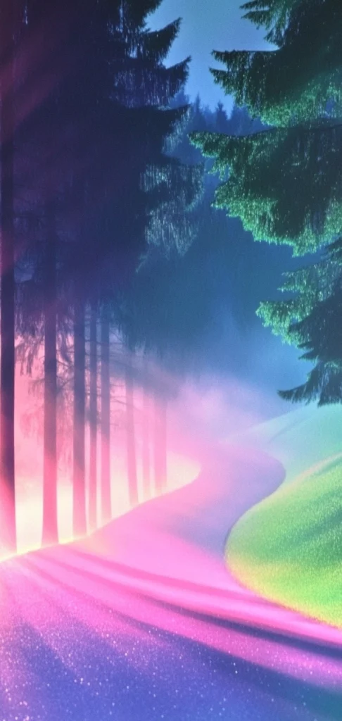 Neon Light Gradient Scenery - Modernism