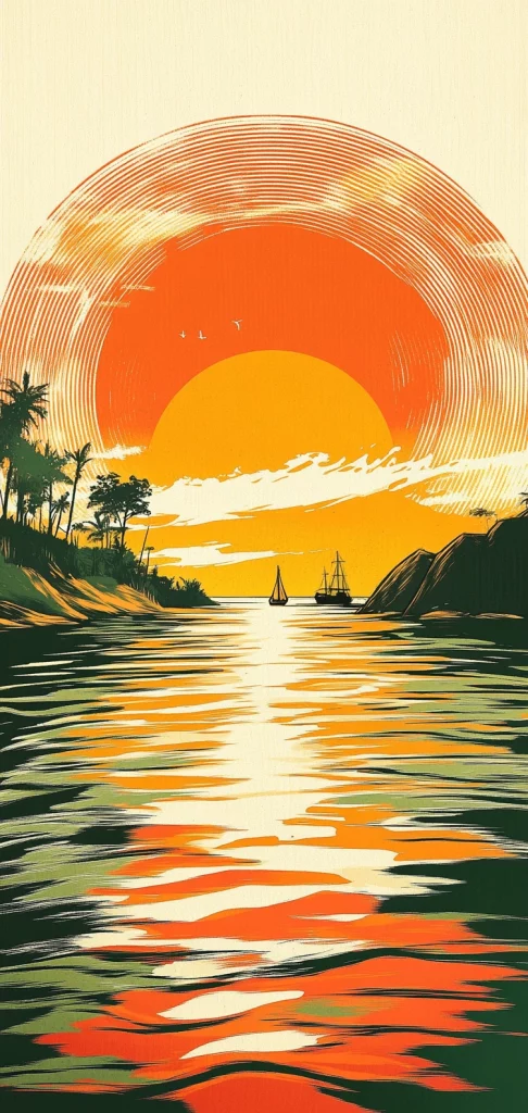 Bold Color and Texture Illustration - High Contrast