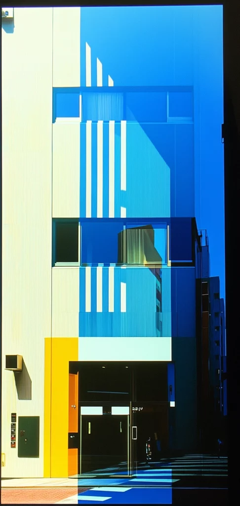 Vibrant Geometric Contrast - Abstract Art